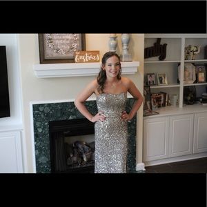 Silver sequined dress